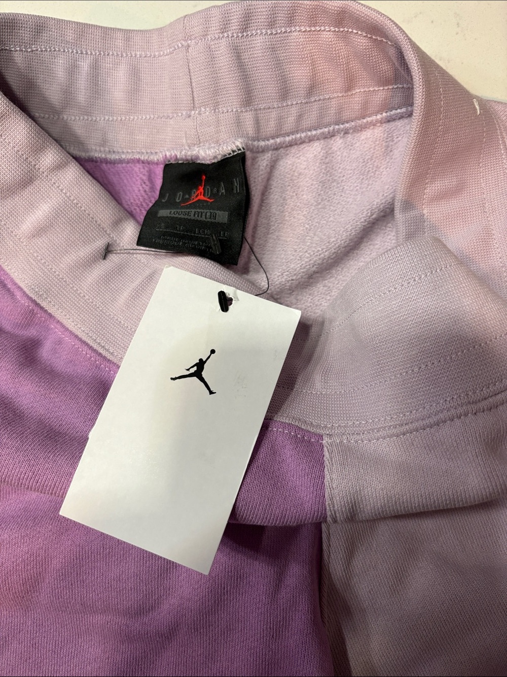 Jordan Two-Tone Lilac and Light Pink Women's Shorts - Picture 2 of 3